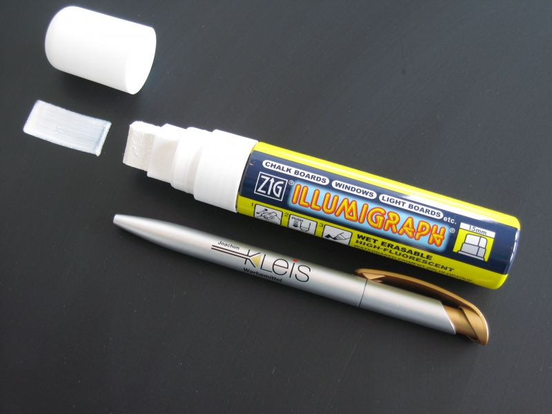 Flüssig Kreide Stift weiß | Strichbreite 15 mm