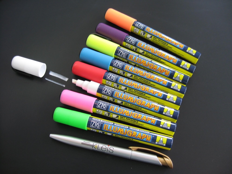 8 Farben für feine und breite Schrift | flüssig Kreide Stift farbig